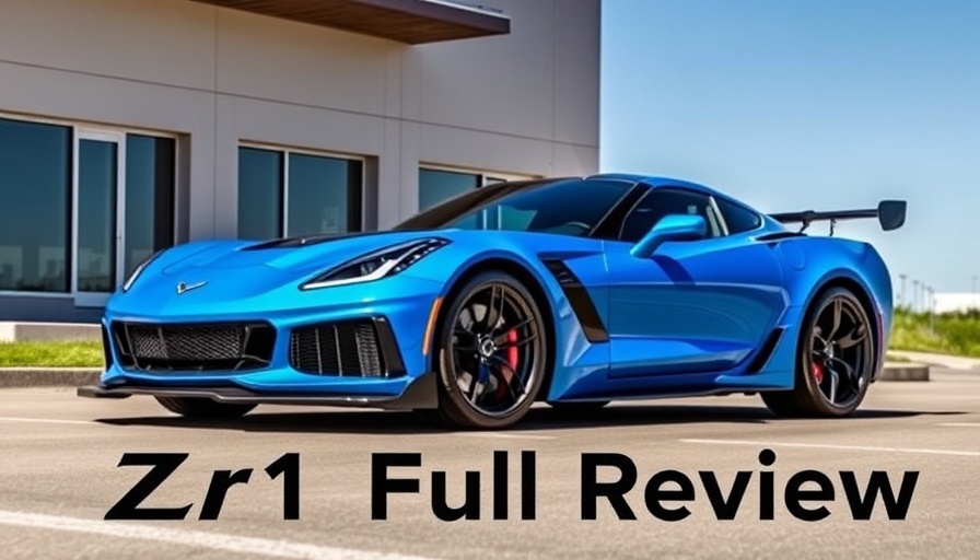 C8 Corvette ZR1 parked with 'ZR1 Full Review' text overlay.