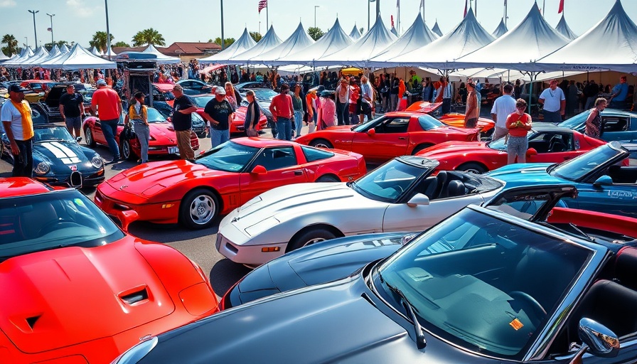 2026 ZR1X Corvettes at Carlisle, vibrant car show scene.
