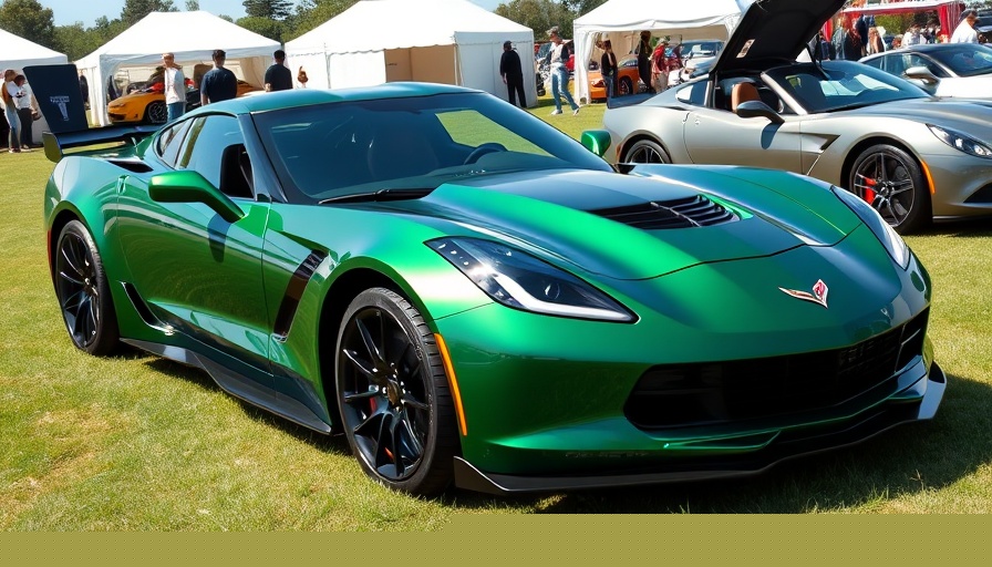 Roswell Green Metallic ZR1X car at exhibition.