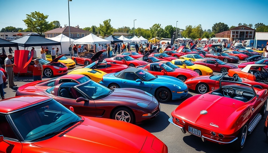 Corvettes at Carlisle 2025 showcasing vibrant cars outdoors.