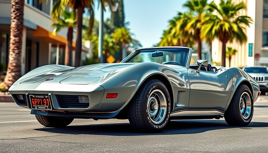 1973 Corvette C3 Stingray in street setting, bright daylight.