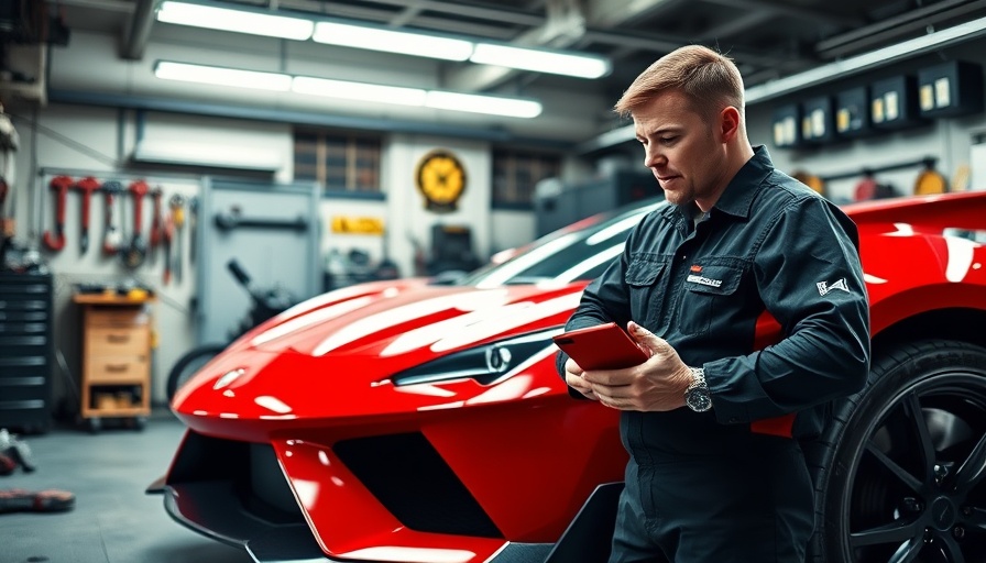 Mechanic explains how to install a Carbon Flash front splitter on sports car.