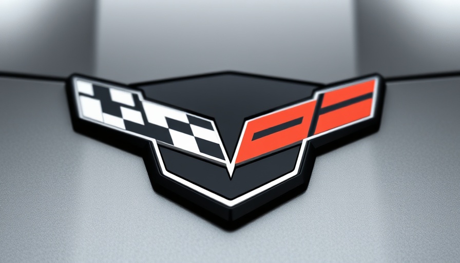 2025 E-Ray Corvette emblem on neutral background
