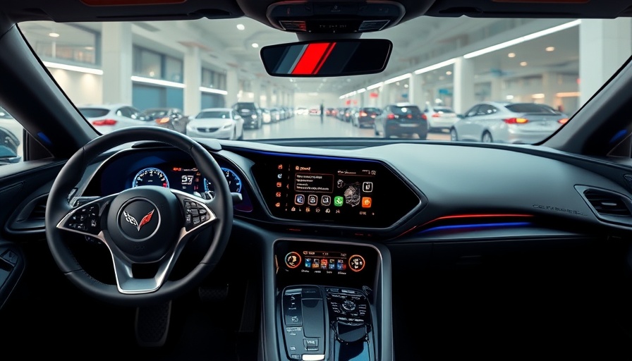 2026 C8 Corvette infotainment system in sleek interior design.