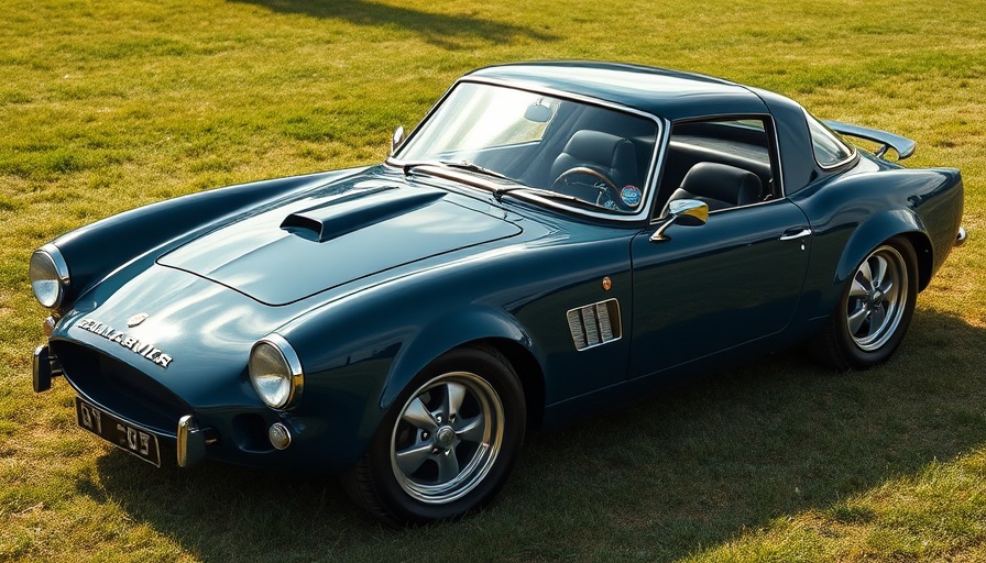 Vintage sports car with T-Tops parked at a car meet.