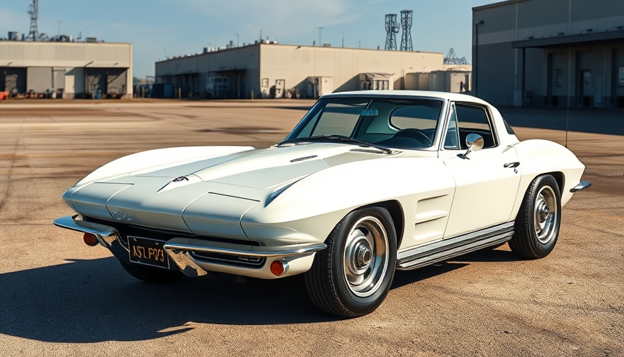 Sleek white Chevrolet Corvette parked in open lot, showcasing auction strategies.