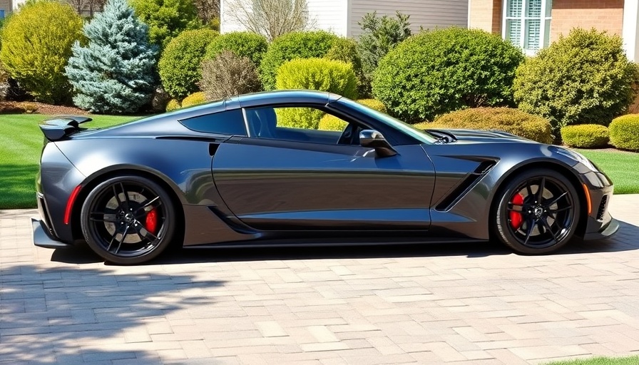 2025 Corvette ZR1 parked in a driveway showcasing a sleek design.