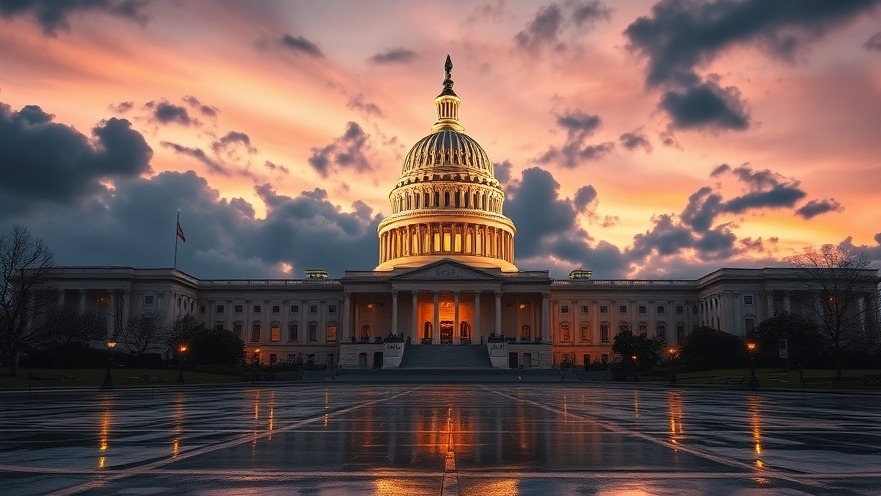 US Capitol with Medicare Patient Access Act text, evening glow.