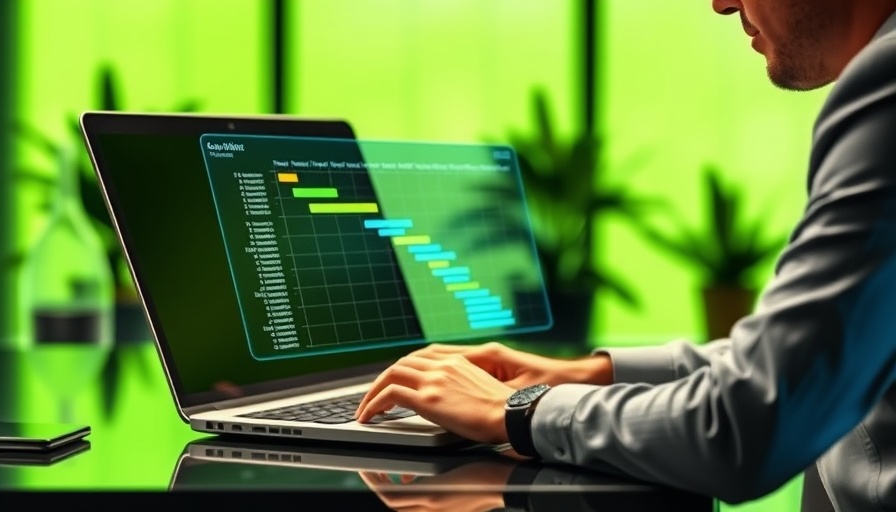 Business planning with gantt chart hologram, highlighting planning mistakes.