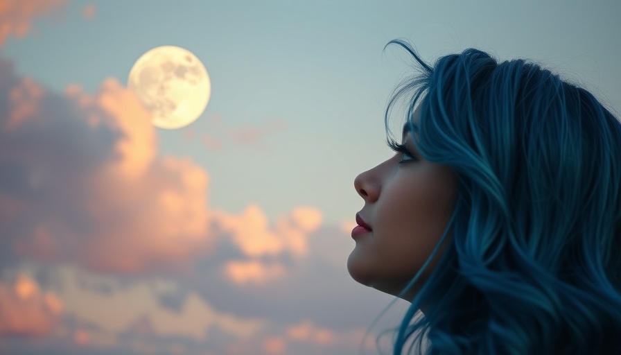 Woman gazing at moonlit sky, symbolizing self-forgiveness.
