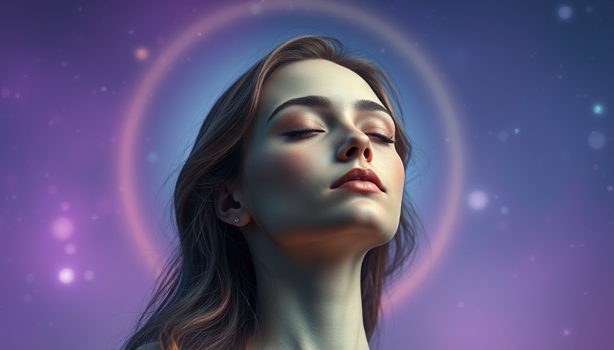 Serene ethereal woman meditating, cosmic background. Gratitude Practices.