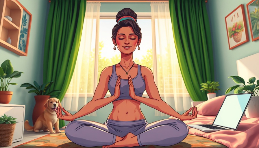 Peaceful cartoon meditation scene depicting calmness during panic attacks