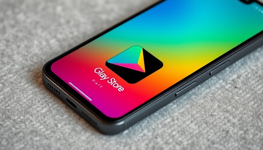 Close-up of Google Play Store app icon on smartphone