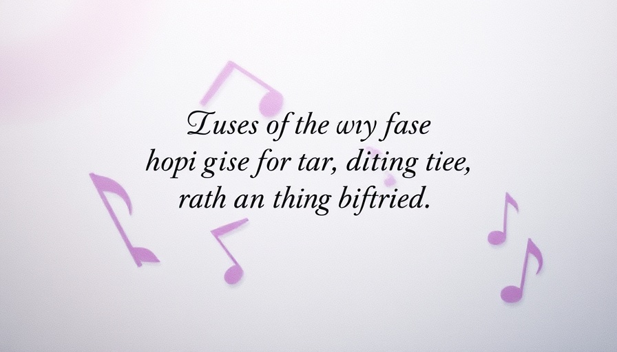 Inspirational music quote about mental health journey, gradient background.