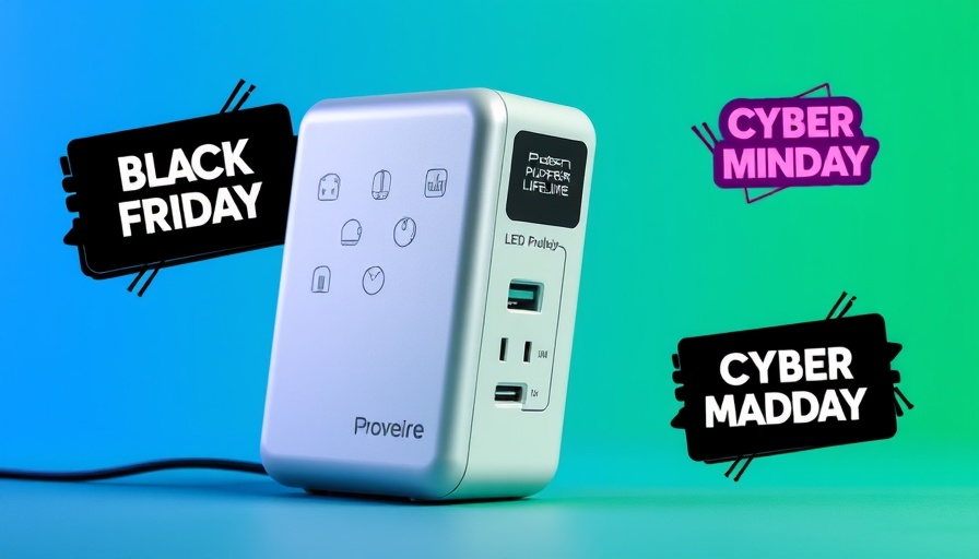 Sleek portable power station for Black Friday deals.