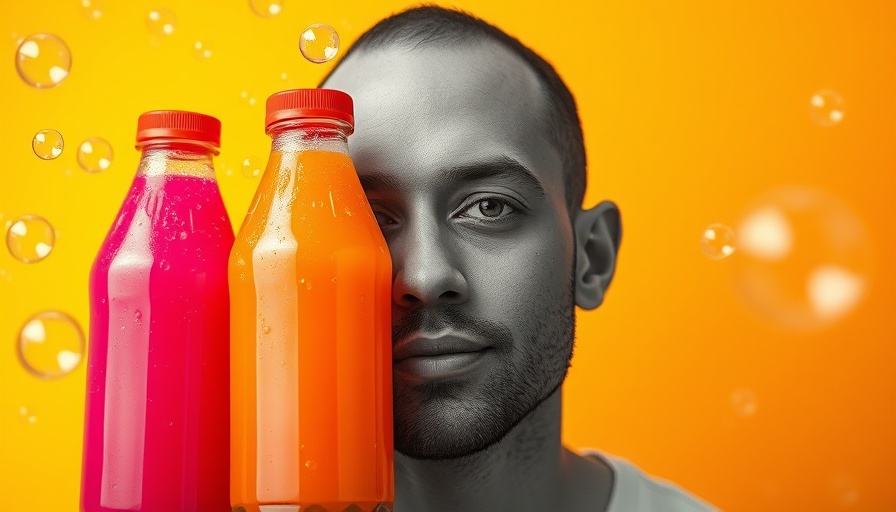 Colorful bubble tea bottles and grayscale portrait, bubble tea controversy.