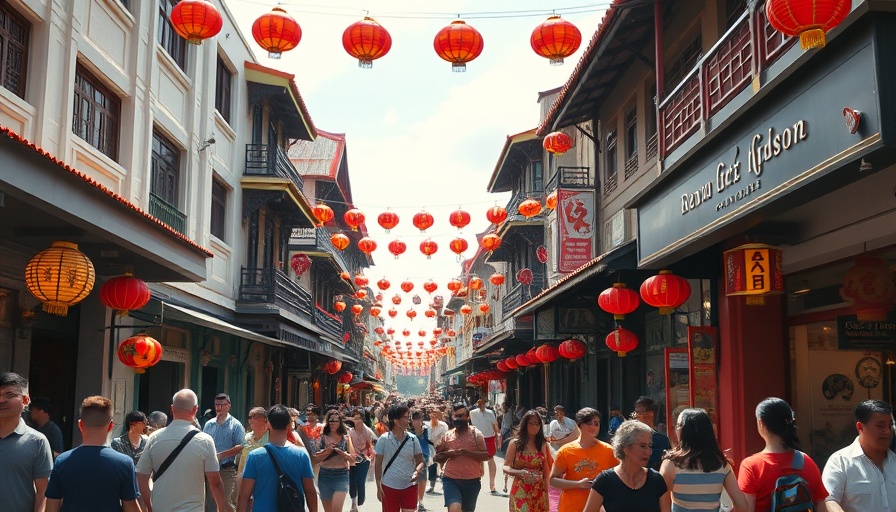 Busy street in Singapore Chinatown on Singapore itinerary.