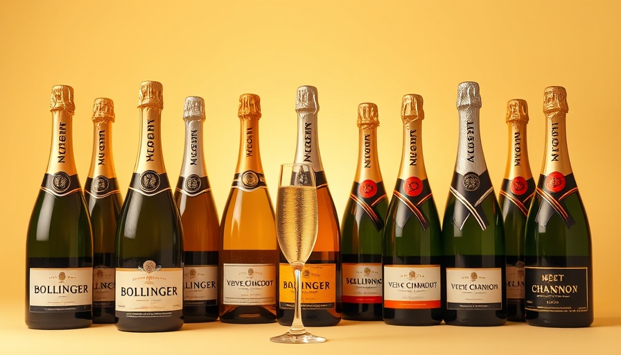 Assortment of champagne bottles for a Champagne Guide