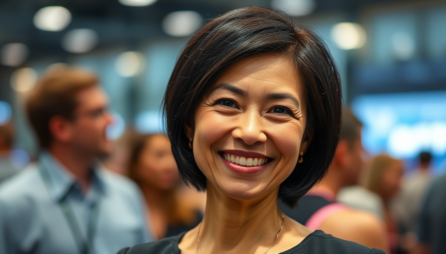 Miho Nakayama smiling at an event, close-up portrait.