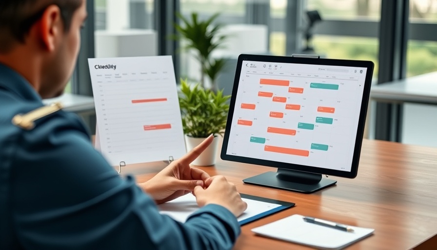 Digital nomad tools workspace, scheduling on computer