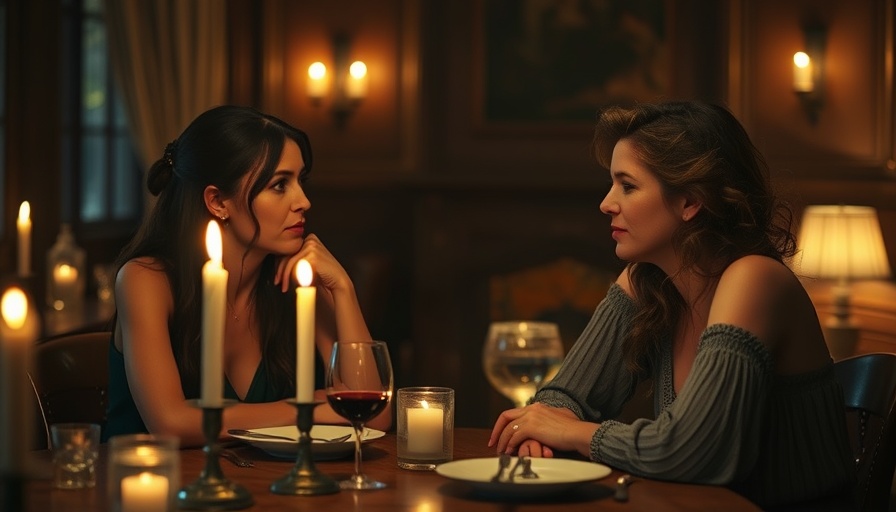Two women in conversation by candlelight, Golden Globes 2025.