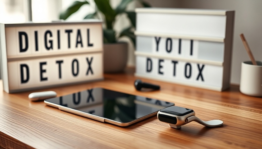 Digital detox concept with tech devices on desk, peaceful home setting.