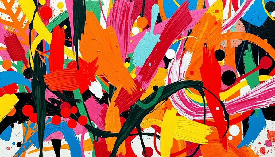 Vibrant abstract artwork in healthcare marketing theme