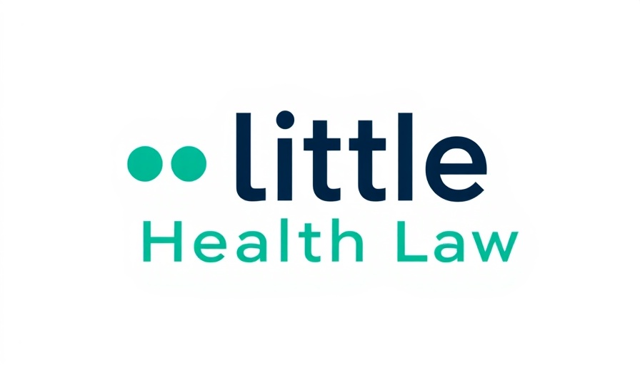 Minimalist health law logo in teal and green