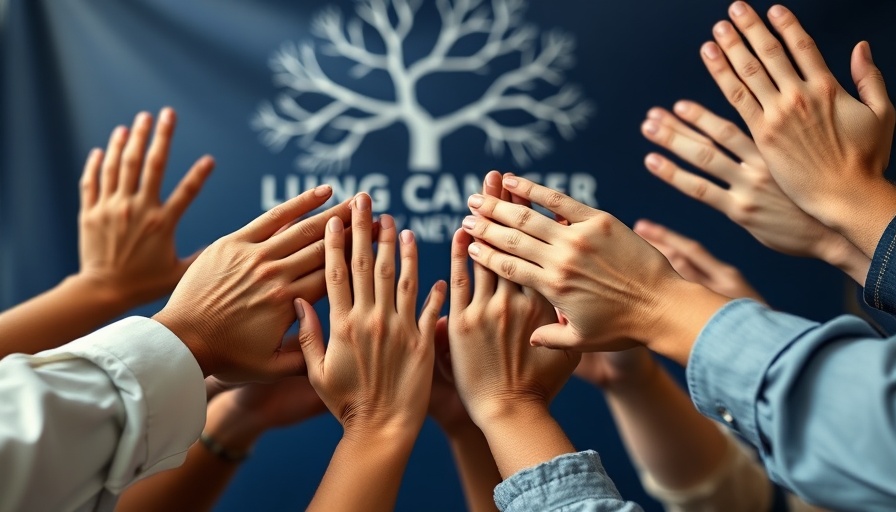 Hands joined in unity for early lung cancer detection support.