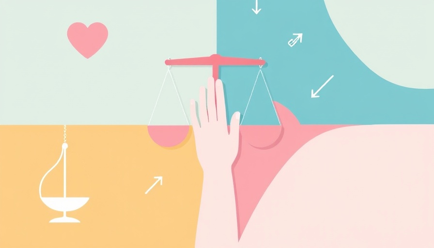 Abstract healthcare symbols in pastel colors related to metastatic breast cancer.