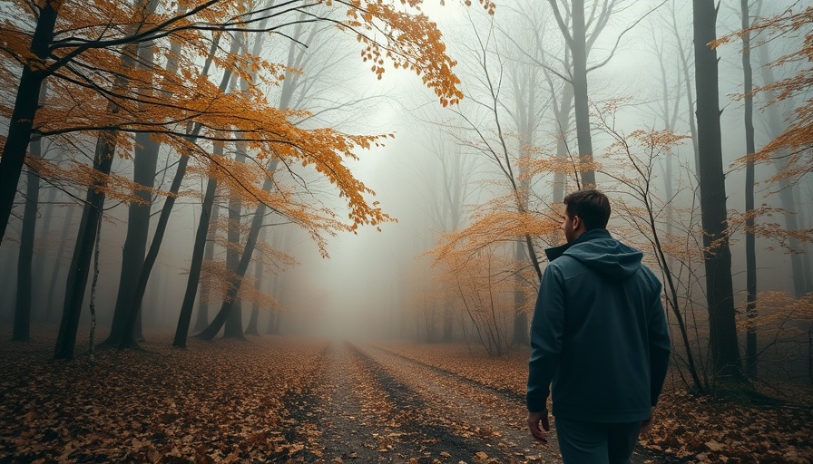 Misty forest scene depicting Seasonal Affective Disorder.