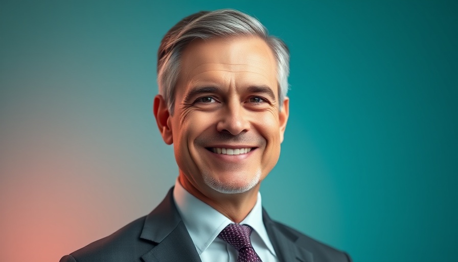 Portrait of a professional man, private equity healthcare context.