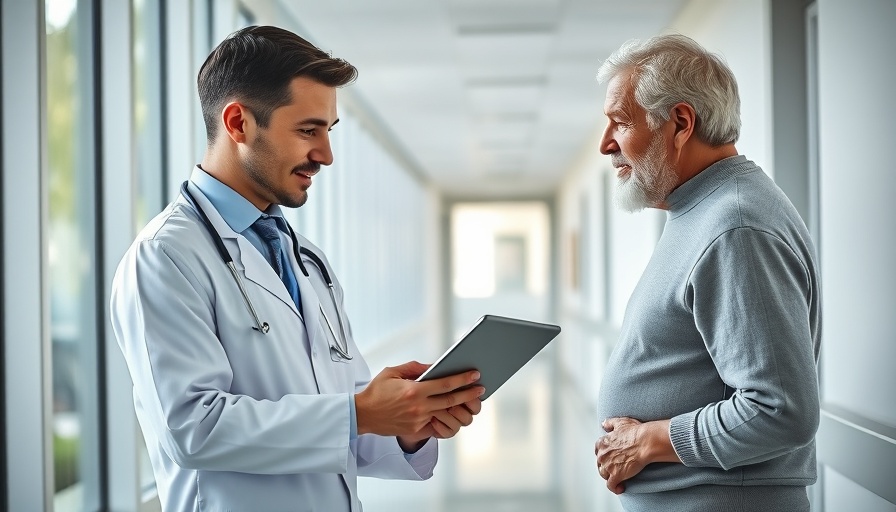 Doctor discusses Alzheimer's diagnosis with elderly couple.