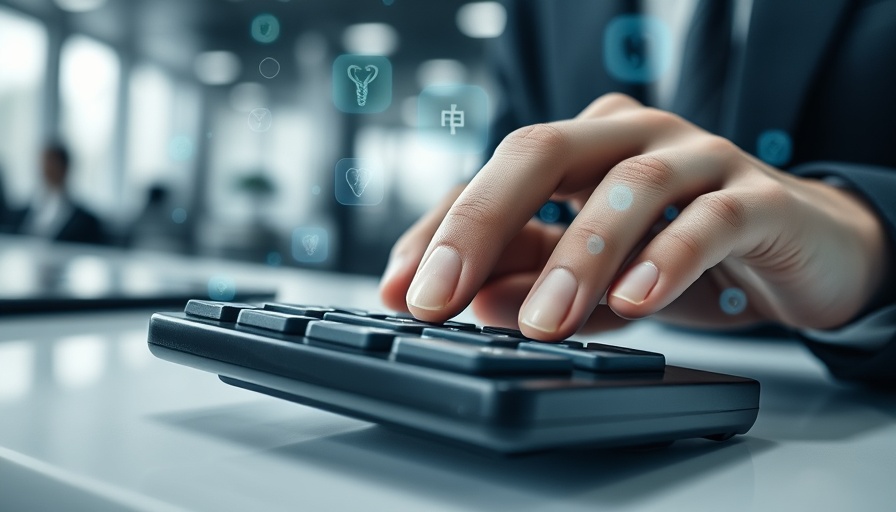 Close-up of a hand with calculator in medical practice revenue context.