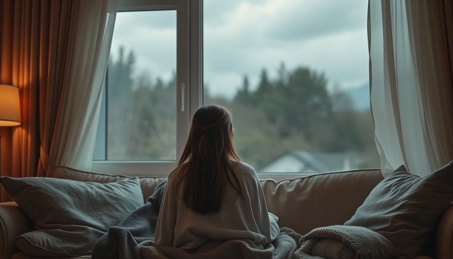 Woman reflecting on cloudy day, illustrating Seasonal Affective Disorder.