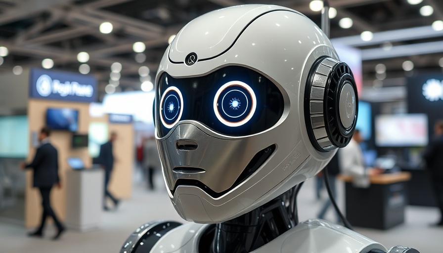 CES 2025 innovations featuring a robotic device with digital interface.