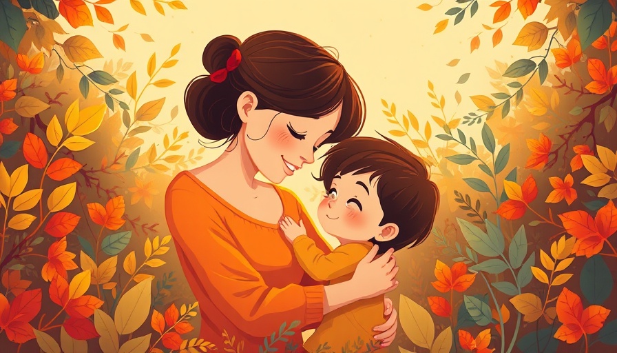Parenthood challenges depicted in a warm, vibrant illustration.