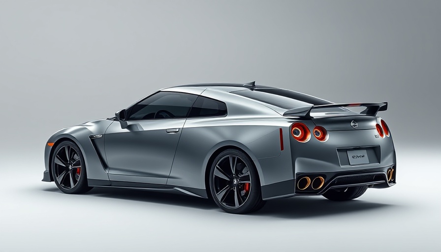 Sleek Nissan Electric Skyline in a studio setting
