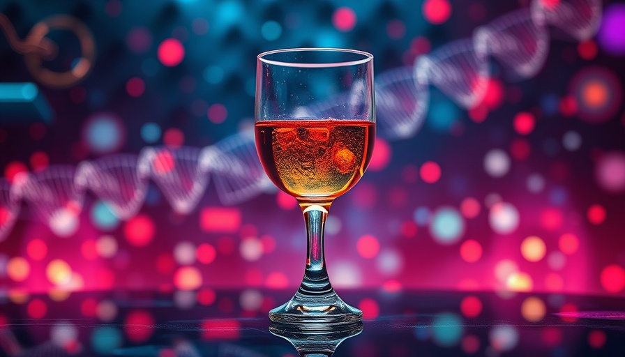 Conceptual image illustrating alcohol cancer risk.