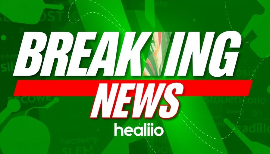 Breaking news graphic with green background for bird flu