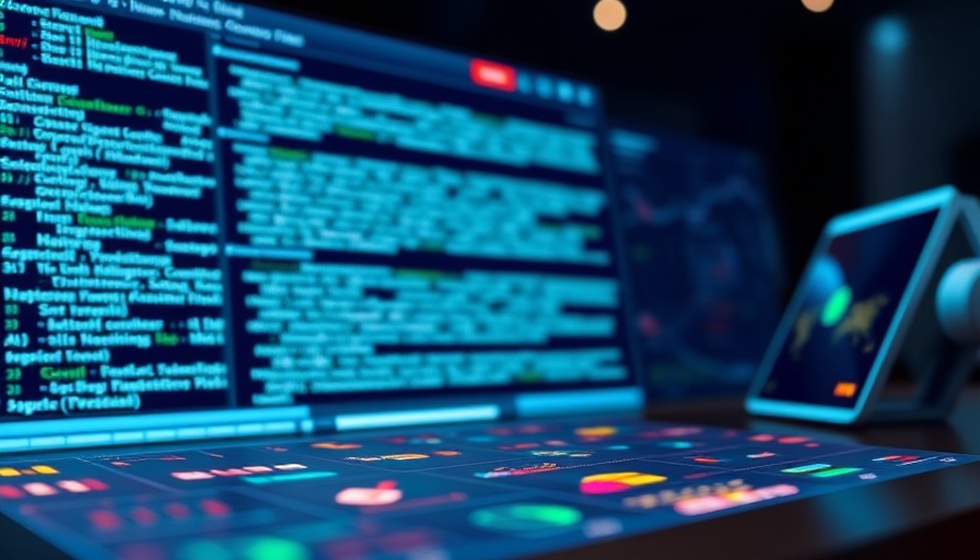 Futuristic AI document tools interface with vibrant icons.