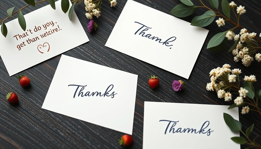 Elegant thank you notes in medicine showcasing gratitude.