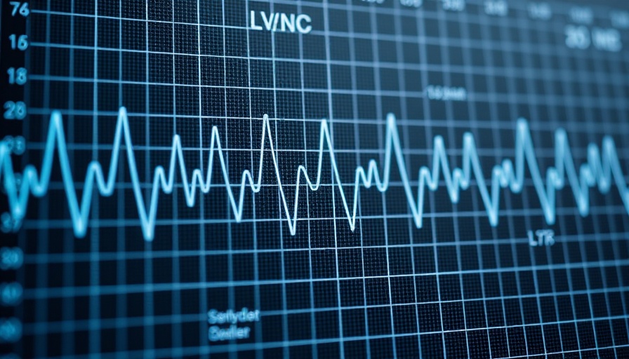 Graph illustrating heart defibrillation technology with wave patterns.