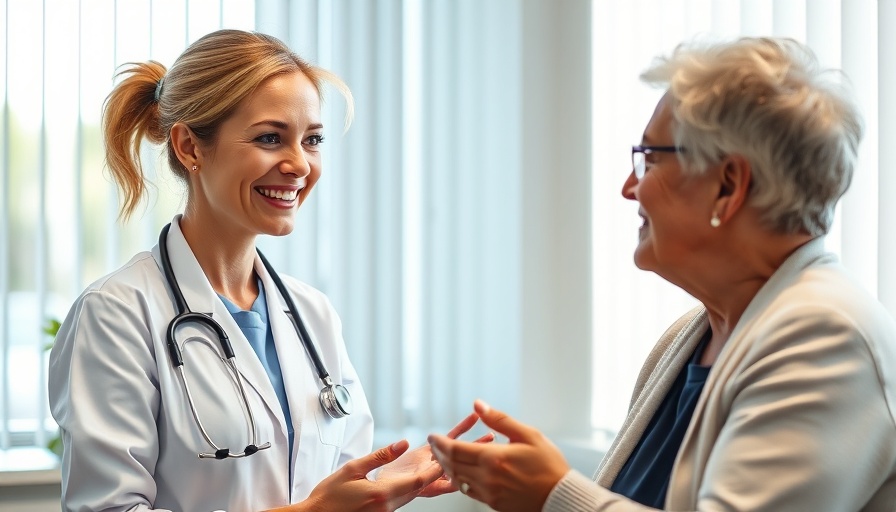 Health inclusivity in a modern medical office, patient and doctor interaction.