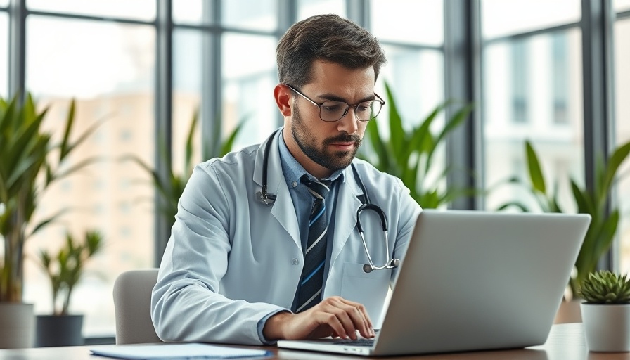 Doctor analyzing content marketing data for patient-centered marketing