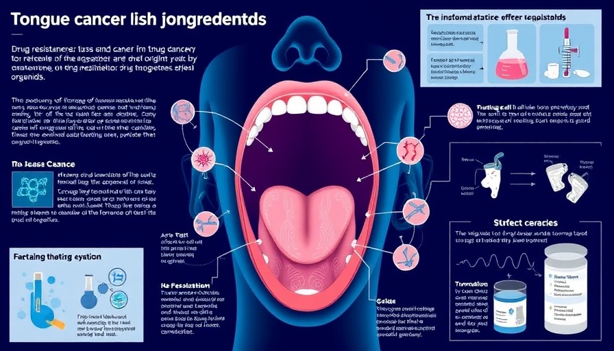 Graphic on tongue cancer organoids and drug resistance research.