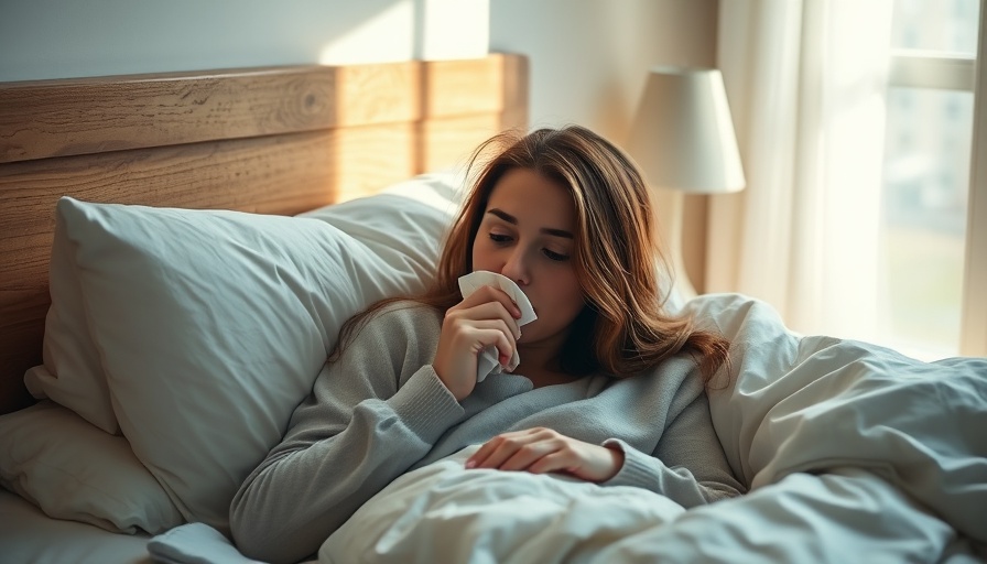 Preventive care: woman in bed with tissue and soft light.