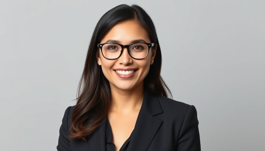 Expert in drug pricing policy, woman smiling confidently in suit.