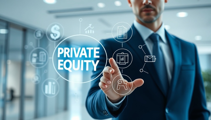Business professional engaging with private equity technology.