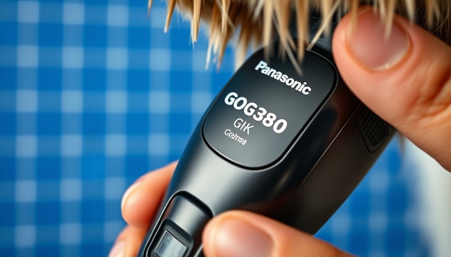 Panasonic GK80 Groomer with attachments and in use on tattooed skin.